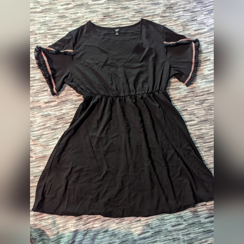 Women's SHEIN Black Mini Dress / Swimsuit Coverup Size 0XL